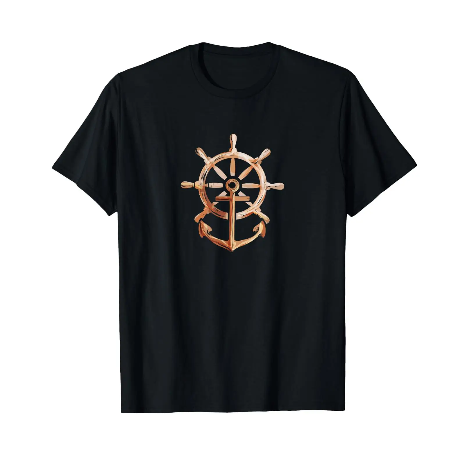 Vintage Fashion Wheel - T-shirt Captain for Sailors Sea Holiday