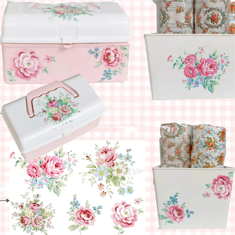 Vintage Fashion Wallpaper - Autocollants du muguet, panier de roses