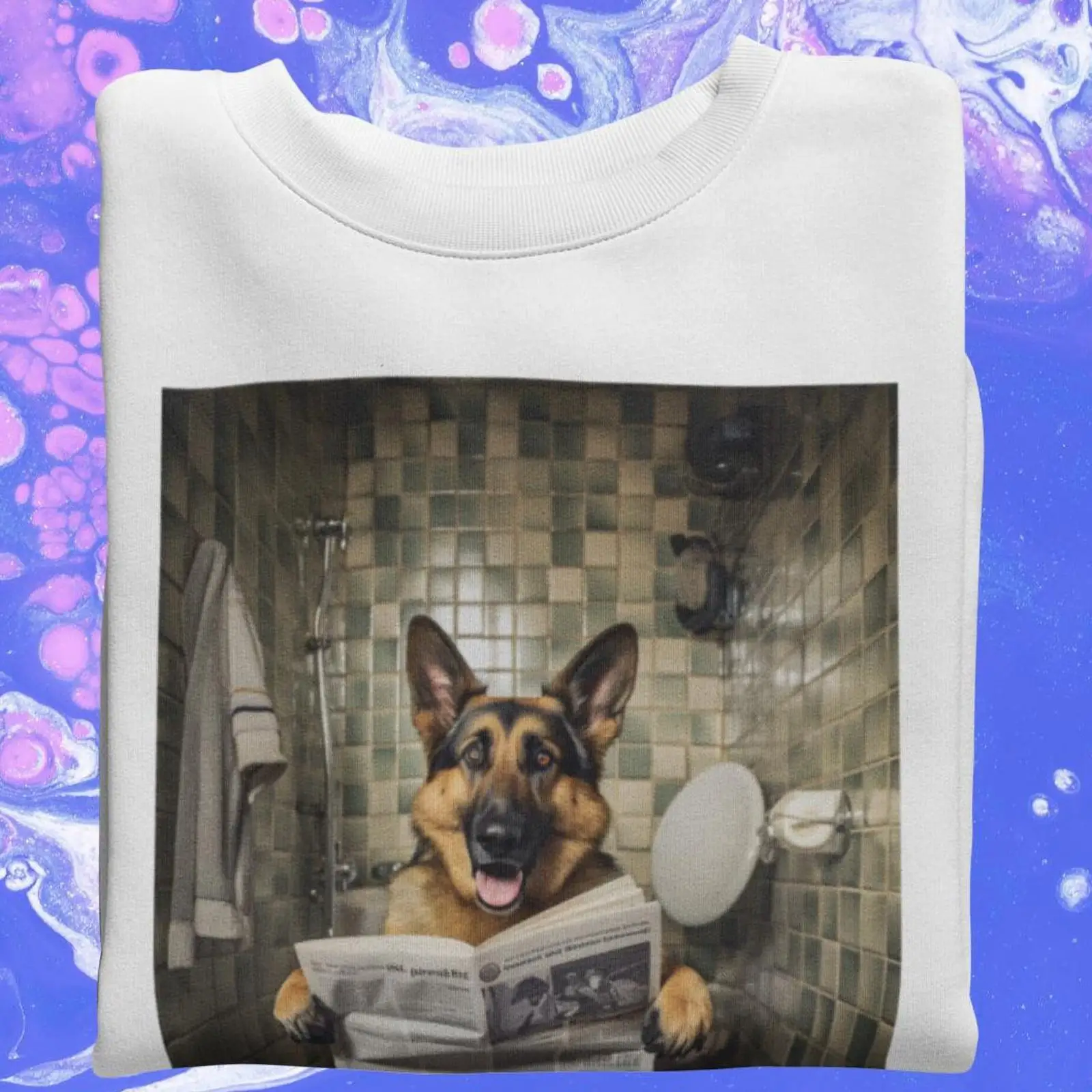 Quirky Vintage Fashion - T-shirt drôle Berger Allemand, chien original