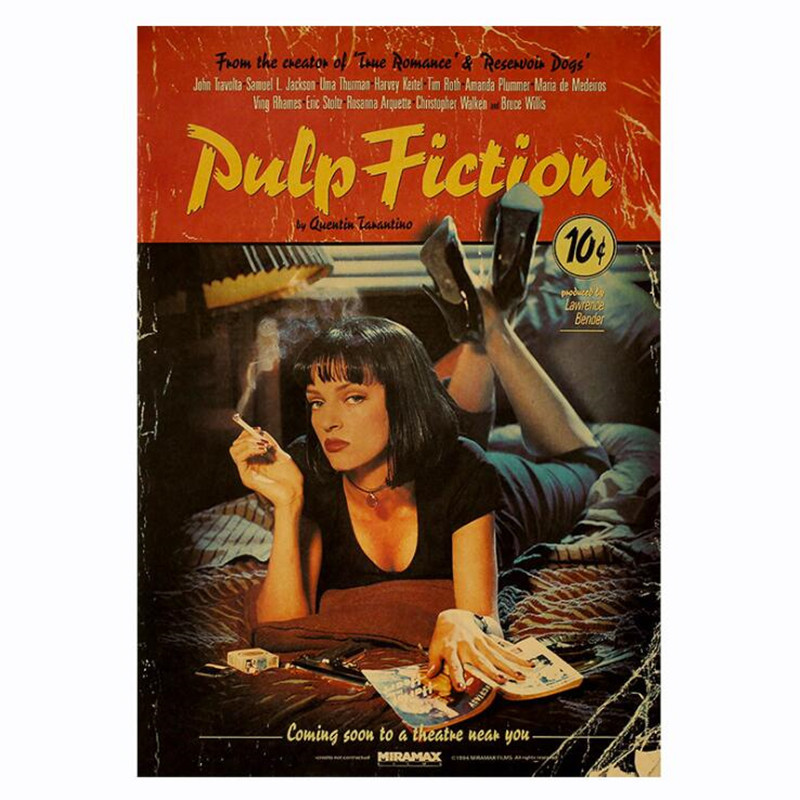 Vintage Fashion Wallpaper - Pulp Fiction – affiche Vintage rétro