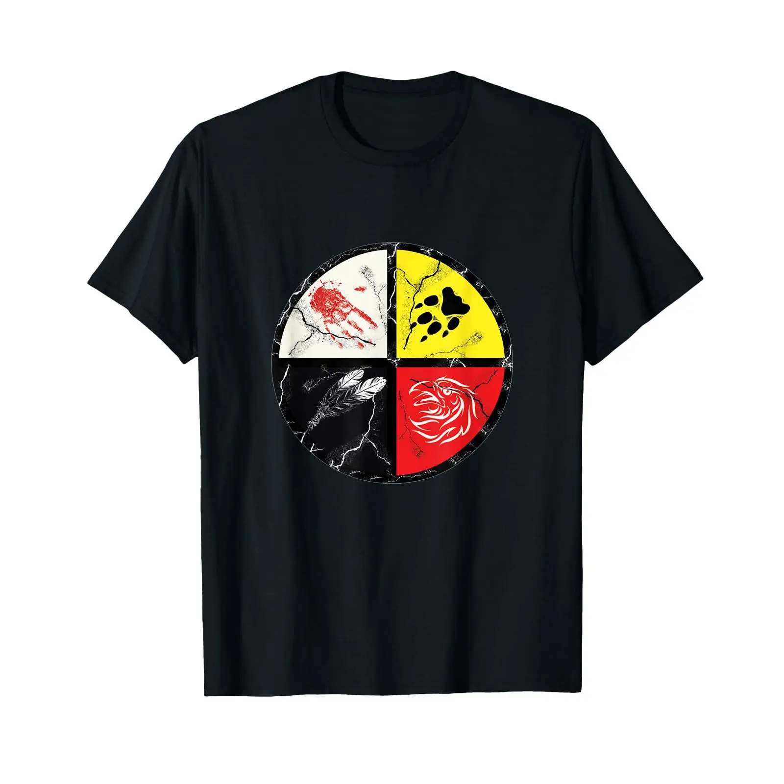 Vintage Fashion Wheel - T-shirt roue de la médecine indienne