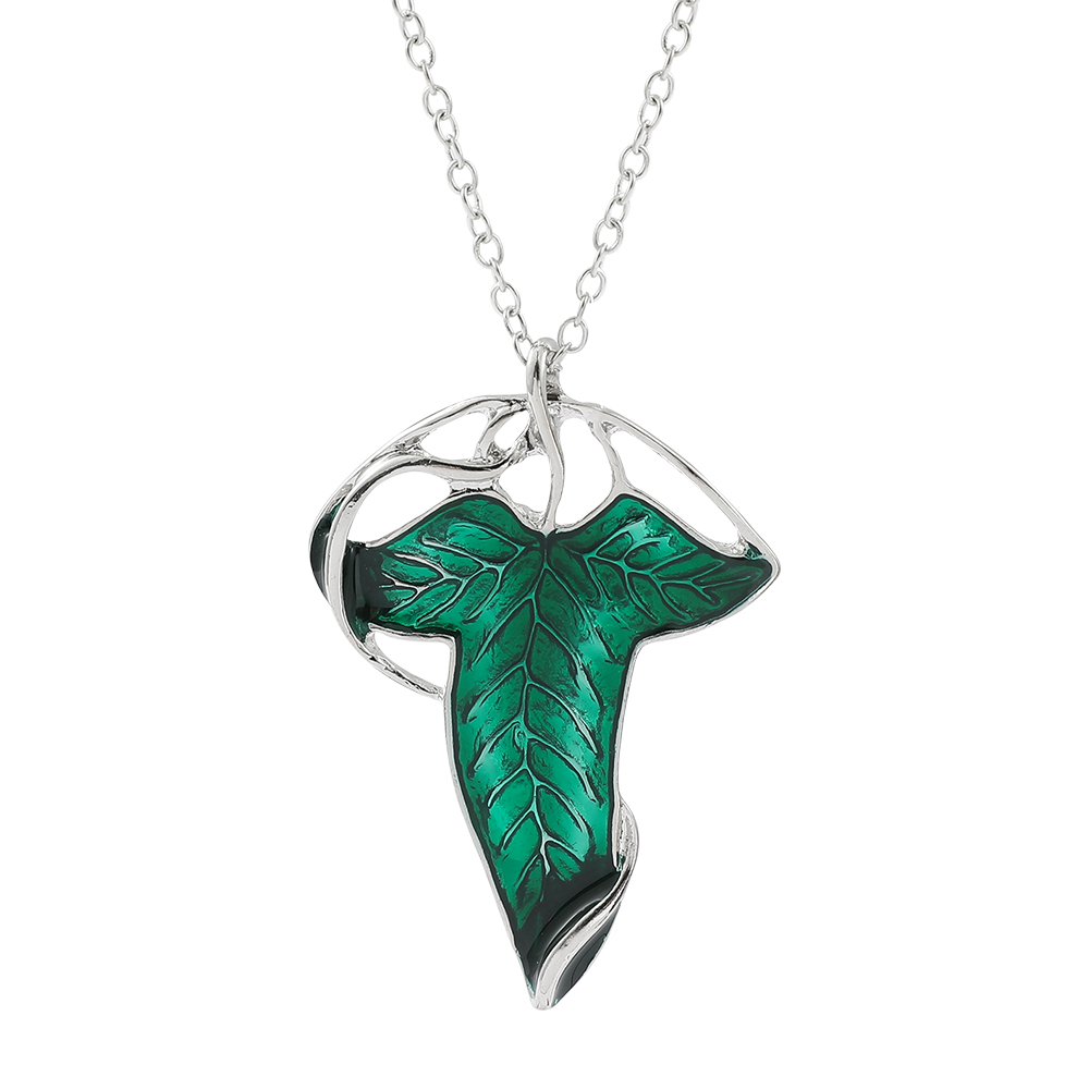 Vintage Fashion Tumblr - Collier pendentif feuille verte vintage, bijou