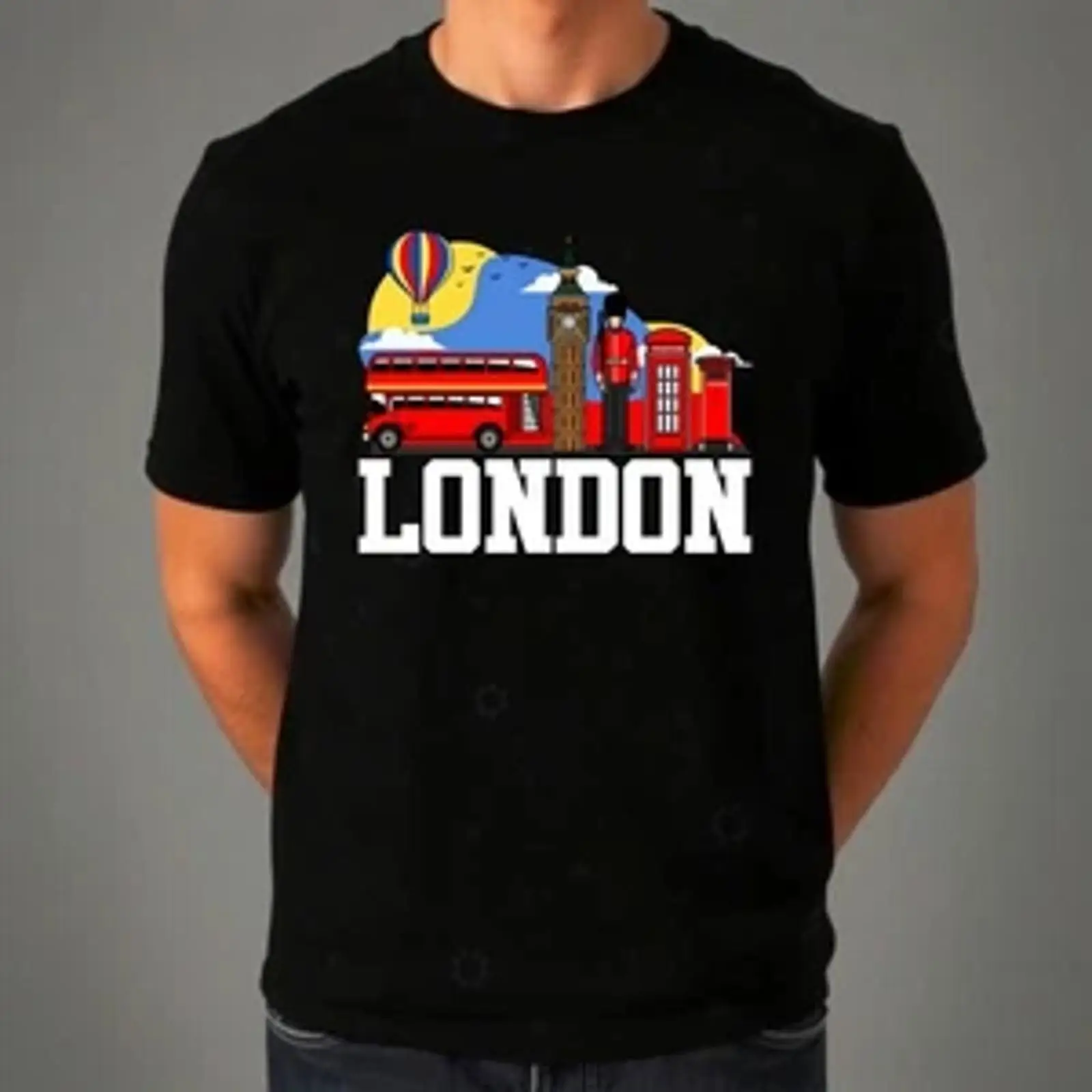 Vintage Fashion London - T-shirt London Angleterre Union Jack Tendance