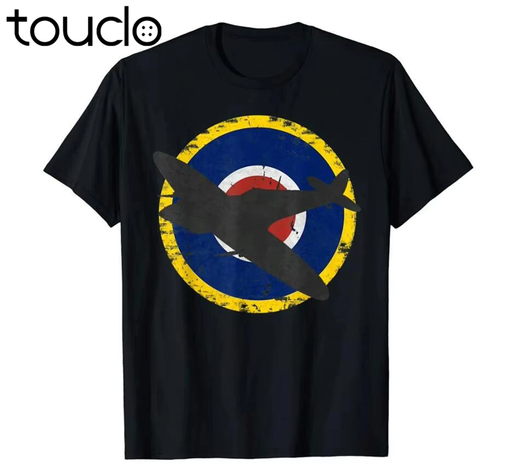 Vintage Fashion Logo - T-Shirt Spitfire britannique pour hommes, avion