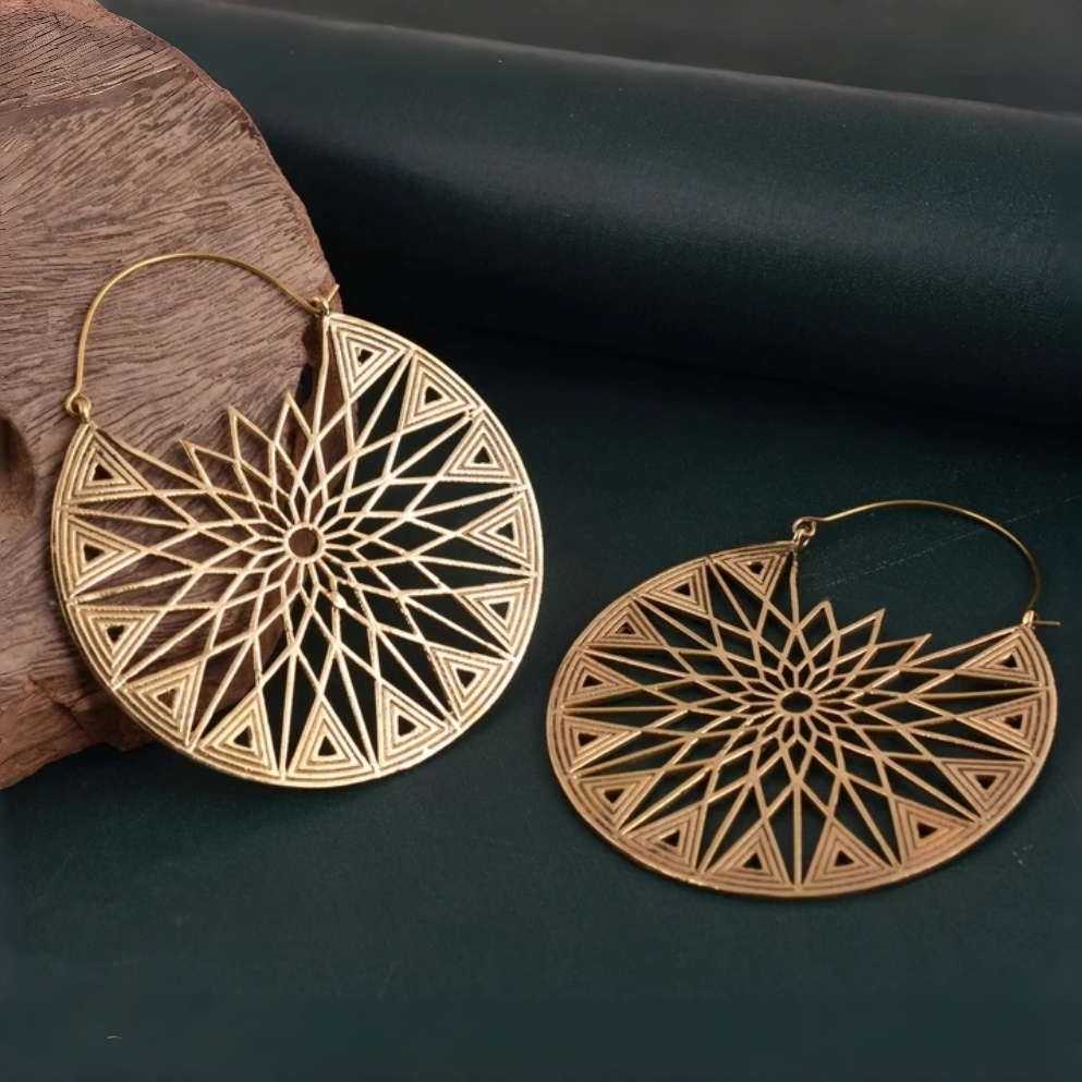 Boucles d'oreilles rondes plaq - Vintage Fashion Illustrations avis et prix
