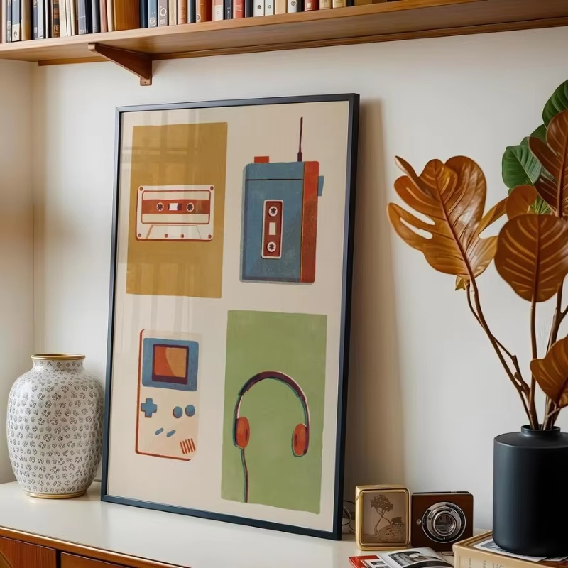 Affiche d'instrument de musiqu - Vintage Fashion Illustrations avis et prix
