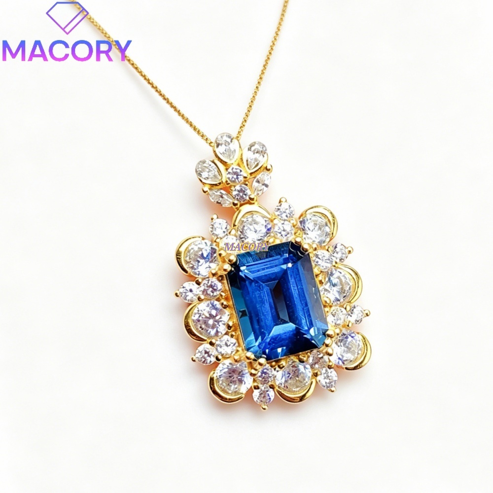 Collier pendentif en topaze bl - Vintage Fashion London avis et prix