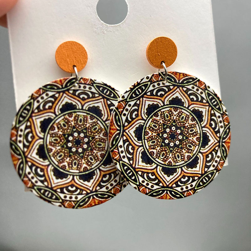 Boucles d'oreilles en bois imp - Vintage Fashion Illustrations avis et prix