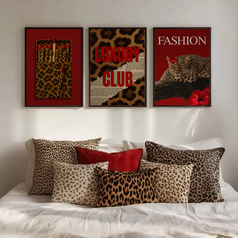 Affiche murale tendance léopar - Vintage Vogue Fashion Poster avis et prix